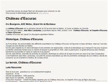 Tablet Screenshot of chateaudescurac.com